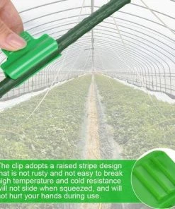 AIDUCHO 24 PCS Clips De Serre En Plastique 11mm Clip De Film à Effet De Serre Réutilisable Clips Outil De Jardinage Serre Antidérapant Pour Shed à Effet De Serre Jardiner Légumes Fruits - Vert -Accessoire de culture Soldes Boutique 58489660 3