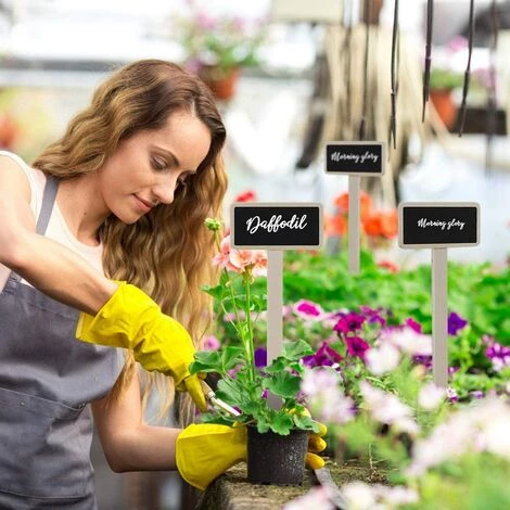 AOUGO Étiquettes De Jardin Potager, Mini étiquettes De Plantes De Tableau Noir En Bois Pour Pot De Fleur Graines Herbes En Pot Légumes 30 Pièces 7 AOUGO Étiquettes De Jardin Potager, Mini étiquettes De Plantes De Tableau Noir En Bois Pour Pot De Fleur Graines Herbes En Pot Légumes 30 Pièces – Image 5