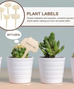 FLYME Etiquettes De Plantes En Bois,Etiquettes De Plantes Bambou,Plantes En Bambou D'étiquette,Bambou Plante Étiquettes,Étiquettes Pour Plante ,Bois Marqueurs De Type (A) -Accessoire de culture Soldes Boutique 58772611 4