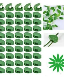 CHANCEY 50 Pieces Clips Fixation Plantes,SEMAket Clips De Support Pour Plantes Grimpantes,Clips De Fixation,Fixateur Mural,Pinces Pour PlantesConvient Pour Maintenir Les Plantes Et Les Câbles Domestiques