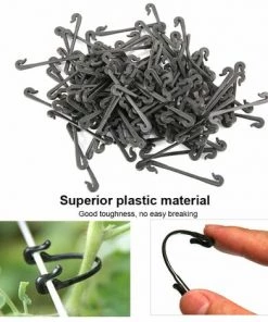 QERSTA Lot De 100 Clips De Plantes Clips De Support De Vignes De Légumes Noirs Pour Soutenir Les Tiges De Raisin Ajuster Le Jardin Réutilisable -Accessoire de culture Soldes Boutique 59162417 5