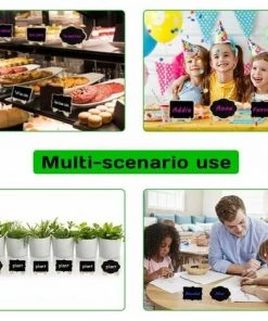 LTS FAFA Ardoise Craie, Mini Tableau Ardoise Bois Mural Avec Support Etiquette Chevalet Pour Marque Place, Décoration Mariage, Message Board, École Porte Nom Table, Panneau De Fête (30pcs) -Accessoire de culture Soldes Boutique 59304368 5