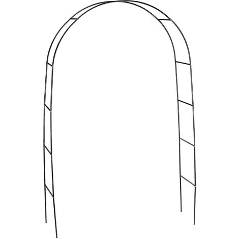 Relaxdays Arche à Rosier En Métal, Portail Pour Jardin, HxLxP: 240 X 140 X 38,5 Cm, Tuteur Pour Plantes Grimpantes, Noir 4 Relaxdays Arche à Rosier En Métal, Portail Pour Jardin, HxLxP: 240 X 140 X 38,5 Cm, Tuteur Pour Plantes Grimpantes, Noir – Image 2