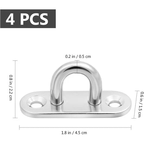 DKSFJKL 4pcs Crochets Mural à Visser Patères à Visseren Acier Inoxydable En Forme De U 7 DKSFJKL 4pcs Crochets Mural à Visser Patères à Visseren Acier Inoxydable En Forme De U – Image 5