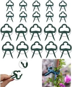 LangRay 20 Pièces Clips De Jardin Réglable, Réutilisables Clips De Support Attache Plante, Outil Jardinage Soutenir Clips De Plante Pour Jardin, Vigne, Légumes, Tomates, 10 Grand+ 10 Petit