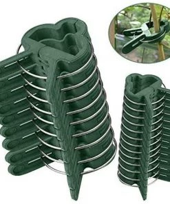 DENUOTOP Tuteurs Pour Plantes Clips Pour Plantes 60 PCS Extra Large Clips Pour Plantes Clip Stable Pour Sécuriser Les Plantes Supporte La Plantation (30 Grands + 30 Petits)