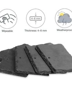 ZOLGINAH 10 Pcs Étiquettes Plantes En Ardoise Pour Plantes, Marqueurs De Plantes De Jardin,Étiquettes Naturelles Avec Piquets En Métal Et Stylos à Craie Pour Cour, L'extérieur &Serre -Accessoire de culture Soldes Boutique 60651762 4