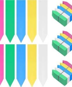 ZOLGINAH Etiquette Potager En Plastique Multicolore (Lot De 500) - 10 X 2 Cm - Pancarte Jardin Potager/Etiquette Jardin Imperméable En 5 Couleurs Pour Pépinière, Semences, Plantes Et Herbes