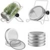 BENOBBY KIDS Couvercle De Germination 6 Pièces Avec écran En Acier Inoxydable 4 Pièces Et Support De Germination De Graines De Germination 2 Pièces (blanc) -Accessoire de culture Soldes Boutique 60720758 1