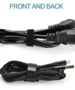 BAICCCF 60pcs Lien Pour Végétaux Attaches De Cordon Réglables De Qualité Supérieure De 15 Cm,sangles De Gestion De Câbles En Tissu Microfibre Crochet Boucle Cordon Organisateur Attaches De Fil Réutilisables (couleurs Noires) -Accessoire de culture Soldes Boutique 60740223 5