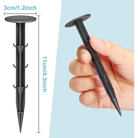 BAICCCF 60pièces, 11 Cm Lien Pour Végétaux Piquets En Plastique Noir Multifonctionnel Cour Et Jardin Piquets En Plastique Sol De Jardinage Robuste Piquet Antirouille Pour Support De Plantes, 4 BAICCCF 60pièces, 11 Cm Lien Pour Végétaux Piquets En Plastique Noir Multifonctionnel Cour Et Jardin Piquets En Plastique Sol De Jardinage Robuste Piquet Antirouille Pour Support De Plantes, – Image 2