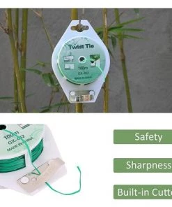 BAICCCF Lien Pour Végétaux – 100 M D'attaches Pour Plantes De Jardin Enduites Tout Usage Avec Coupe-herbe Attaches De Support De Ficelle De Jardin Réutilisables Pour Des Plantes De Jardinage(vert) -Accessoire de culture Soldes Boutique 60740234 2