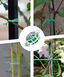 BAICCCF Lien Pour Végétaux – 100 M D'attaches Pour Plantes De Jardin Enduites Tout Usage Avec Coupe-herbe Attaches De Support De Ficelle De Jardin Réutilisables Pour Des Plantes De Jardinage(vert) -Accessoire de culture Soldes Boutique 60740234 4