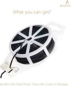 BAICCCF Lien Pour Végétaux50m Attaches à Déchets Attaches Torsadées En Fil Multi-usages Attaches à Pain Enduites De Plastique Robustes Attaches Torsadées Pour Plantes En Fil Attaches Pour Sac -Accessoire de culture Soldes Boutique 60740246 3