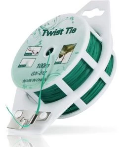 BAICCCF 100M Lien Pour Végétaux Twist Ties Green Garden Plant Ties With Cutter For Gardening And Office Organization, Home