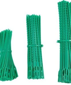 BAICCCF 250 Pièces 3 Tailles Lien Pour Végétaux , Attaches Torsadées Vertes Multifonctions Robustes Pour Plantes De Jardin Pour Support, Arbustes