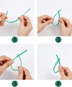 BAICCCF 250 Pièces 3 Tailles Lien Pour Végétaux , Attaches Torsadées Vertes Multifonctions Robustes Pour Plantes De Jardin Pour Support, Arbustes -Accessoire de culture Soldes Boutique 60740254 3