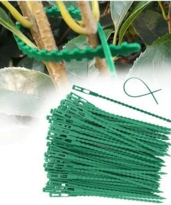 BAICCCF 50 Pcs Lien Pour Végétaux Réutilisable Plant Support Ties Réglable Plante Twist Tie Jardin Outil 17 CM