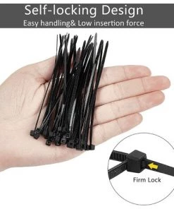 BAICCCF 1000 PCS Lien Pour Végétaux Attaches Zip Noires Pour Plantes 10CM Plastique Solide Nylon Autobloquant Léger Attaches Résistant Aux UV Attaches Zip -Accessoire de culture Soldes Boutique 60740541 3