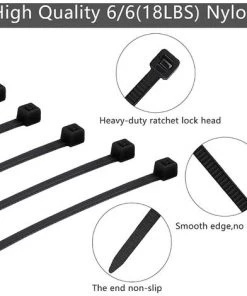 BAICCCF 1000 PCS Lien Pour Végétaux Attaches Zip Noires Pour Plantes 10CM Plastique Solide Nylon Autobloquant Léger Attaches Résistant Aux UV Attaches Zip -Accessoire de culture Soldes Boutique 60740541 4