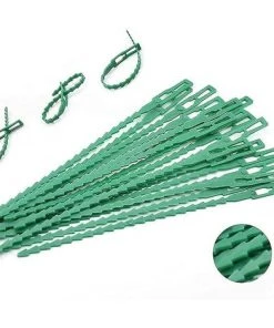 BAICCCF 50 Pièces Lien Pour Végétaux 17 Cm Attache Torsadée Flexible De Jardin, Attaches Zippées Réutilisables Pour Soutenir La Plante, Attaches De Jardin Réglables, Attaches De Câble Multifonctions En Forme D'os De Poisson