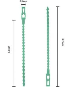 BAICCCF 50 Pièces Lien Pour Végétaux 17 Cm Attache Torsadée Flexible De Jardin, Attaches Zippées Réutilisables Pour Soutenir La Plante, Attaches De Jardin Réglables, Attaches De Câble Multifonctions En Forme D'os De Poisson -Accessoire de culture Soldes Boutique 60740551 3