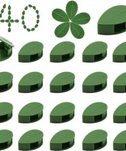 BAICCCF Tuteur Pour Végétaux 40 Pièces Greffoir Et Pince à Greffer Clips De Fixation Murale D'Escalade De Plantes, Support De Clips Muraux De Vigne De Plante