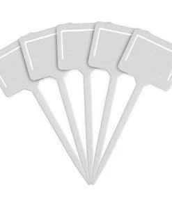 BAICCCF 20Pcs Cordeau De Jardin Blanc 18 Cm X 6.5 Cm D'épaisseur En Plastique Plante Étiquettes Étiquettes Étanche Pépinière Marqueurs