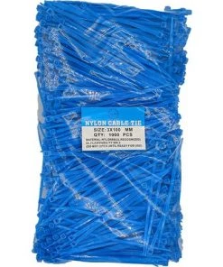 BAICCCF 10 Cm Lien Pour Végétaux, 18 Lb Attaches Zippées En Nylon Autobloquantes De Petite Taille - 1000 Pièces (bleu)