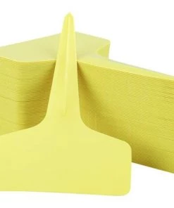 BAICCCF 100 Etiquette Pour Plante étiquettes De Type T En Plastique Pour Plantes De 6 X 10 Cm, étiquettes Jaunes Pour Pépinière