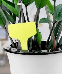 BAICCCF 100 Etiquette Pour Plante étiquettes De Type T En Plastique Pour Plantes De 6 X 10 Cm, étiquettes Jaunes Pour Pépinière -Accessoire de culture Soldes Boutique 60740682 3