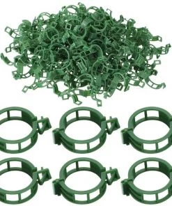 BAICCCF Tuteur Pour Végétaux Greffoir Et Pince à Greffer 150PCS Clips De Plantes Clips Verts Pour Tomate Et Autres Plantes De Vigne Clips De Tomate En Plastique Pour Support Treillis De Raisin Pour