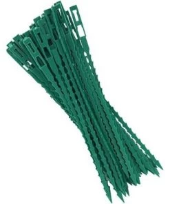 BAICCCF 50 PiècesLien Pour Végétaux Attaches Torsadées Réglables Pour Plantes De Jardin, 17CM Attaches Torsadées En Plastique Flexible Multi-Usage Pour Vigne Sécurisée (Vert)