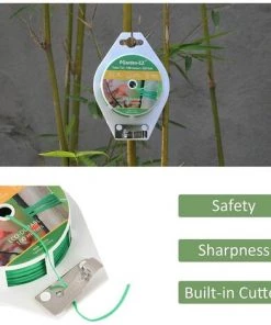 BAICCCF Lien Pour Végétaux- 100m D'attaches De Jardin Enduites De PE Avec Coupe-fil Pour Le Jardinage, Les Vignes De Tomates Et L'organisation De Câbles De Bureau à Domicile (1 Bobine/vert) -Accessoire de culture Soldes Boutique 60740835 4