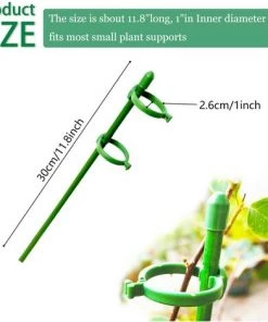 BAICCCF Lot De 8 Petits Piquets De Soutien Pour Plantes, Piquet De Soutien De Jardin Réglable, Anneau De Support De Jardinière Pour Orchidée, Rose, Pivoine, Poivrons Et Plus Encore, 30 Cm -Accessoire de culture Soldes Boutique 60740839 3