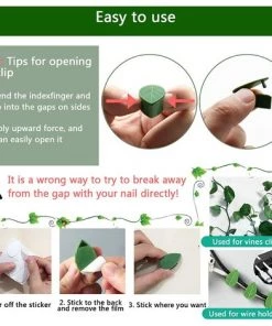 BAICCCF Tuteur Pour Végétaux 40 Pièces Greffoir Et Pince à Greffer Clips De Fixation Murale D'Escalade De Plantes,Support De Clips Muraux De Vigne De Plante, Support Invisible De Traction De Vignes à -Accessoire de culture Soldes Boutique 60740850 5