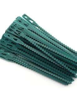 BAICCCF 100 Pièces Lien Pour Végétaux Vert Jardin Plante Câble Attache Torsion Réglable Pliable Réutilisable Plante Organisateur Serre Légumes Vignes Fixe Cravate 13.5cm