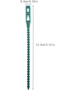 BAICCCF 100 Pièces Lien Pour Végétaux Vert Jardin Plante Câble Attache Torsion Réglable Pliable Réutilisable Plante Organisateur Serre Légumes Vignes Fixe Cravate 13.5cm -Accessoire de culture Soldes Boutique 60740983 3