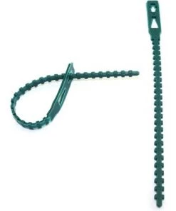 BAICCCF 100 Pièces Lien Pour Végétaux Vert Jardin Plante Câble Attache Torsion Réglable Pliable Réutilisable Plante Organisateur Serre Légumes Vignes Fixe Cravate 13.5cm -Accessoire de culture Soldes Boutique 60740983 4