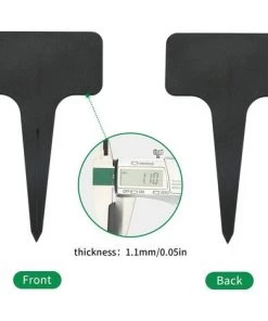 BAICCCF 100 Etiquette Pour Plante Noires En Plastique épais Imperméables De Type T étiquettes De Pépinière -Accessoire de culture Soldes Boutique 60740989 3