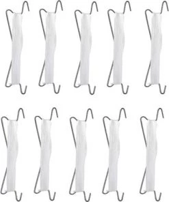 BAICCCF Tuteur Pour Végétaux 10PCS 10M Greffoir Et Pince à Greffer, Ficelle Flexible De Type V De Cerise De Fruits Sur Le Crochet, Outil De Support De Cravate De Vigne De Plante De Fer Pour Légumes De Fleur