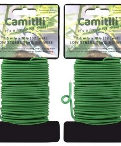 BAICCCF 2PCS X 10M Lien Pour Végétaux, 20M Réutilisable Garden Plant Wire Twist Tie,Plant Ties Heavy Duty Soft Wire Tie For Gardening Home Office Green