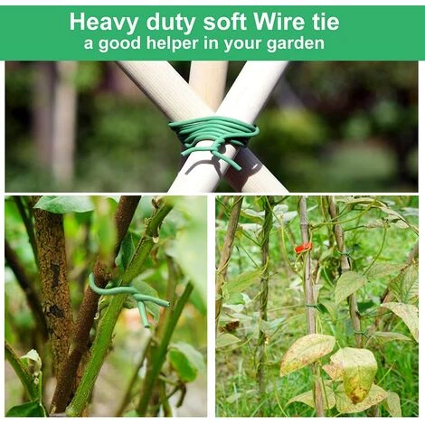 BAICCCF 2PCS X 10M Lien Pour Végétaux, 20M Réutilisable Garden Plant Wire Twist Tie,Plant Ties Heavy Duty Soft Wire Tie For Gardening Home Office Green 7 BAICCCF 2PCS X 10M Lien Pour Végétaux, 20M Réutilisable Garden Plant Wire Twist Tie,Plant Ties Heavy Duty Soft Wire Tie For Gardening Home Office Green – Image 5