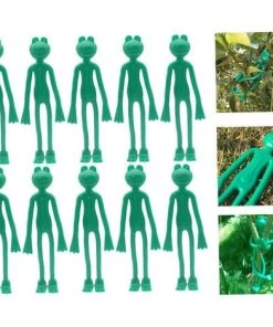 FR-LIFE Cadres De Câbles Végétaux Tree Travaux Décoratifs De Grenouille Cravates De Jardin De Grenouilles Pour Plantes Support De Jardinage Fournitures De Jardinage 10pcs, Vert BR-Vie -Accessoire de culture Soldes Boutique 60878290 4