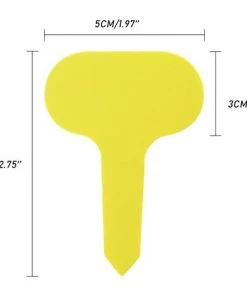 LangRay 100 étiquettes De Plantes De Type T étiquettes De Jardin Jaunes étiquettes Marqueurs De Plantes En Plastique Pour Herbes 5 X 7 Cm -Accessoire de culture Soldes Boutique 61164352 5