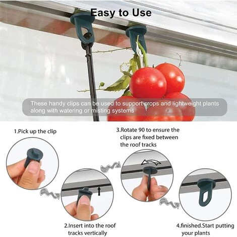 LangRay Lot De 10 Pinces Torsadées Pour Serre, Crochets En Plastique Pour Serre, Gadgets De Serre Durables Pour Serre, Pelouse, Jardin Et Pots De Jardinage (vert) 5 LangRay Lot De 10 Pinces Torsadées Pour Serre, Crochets En Plastique Pour Serre, Gadgets De Serre Durables Pour Serre, Pelouse, Jardin Et Pots De Jardinage (vert) – Image 3