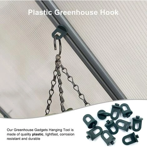 LangRay Lot De 10 Pinces Torsadées Pour Serre, Crochets En Plastique Pour Serre, Gadgets De Serre Durables Pour Serre, Pelouse, Jardin Et Pots De Jardinage (vert) 6 LangRay Lot De 10 Pinces Torsadées Pour Serre, Crochets En Plastique Pour Serre, Gadgets De Serre Durables Pour Serre, Pelouse, Jardin Et Pots De Jardinage (vert) – Image 4