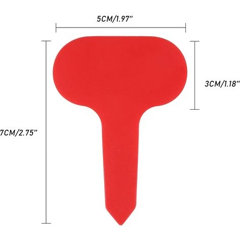 LangRay 100 étiquettes De Plantes De Type T étiquettes De Jardin Rouges étiquettes Marqueurs De Plantes En Plastique Pour Herbes 5 X 7 Cm 7 LangRay 100 étiquettes De Plantes De Type T étiquettes De Jardin Rouges étiquettes Marqueurs De Plantes En Plastique Pour Herbes 5 X 7 Cm – Image 5