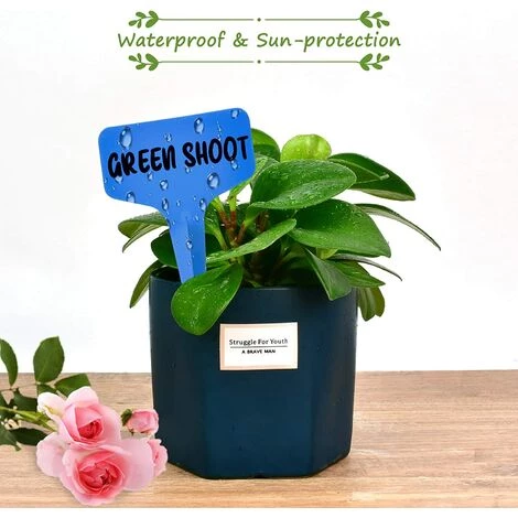 EINEMGELD 100Pcs Étiquettes De Plantes Durables, T-Type Étiquettes Plantes Étiquettes De Jardin Imperméable, Plastique Garden Etiquettes Signes Pour Fleur Légumes Graine Jardin Pépinière 6 X 10cm (Bleu) 6 EINEMGELD 100Pcs Étiquettes De Plantes Durables, T-Type Étiquettes Plantes Étiquettes De Jardin Imperméable, Plastique Garden Etiquettes Signes Pour Fleur Légumes Graine Jardin Pépinière 6 X 10cm (Bleu) – Image 4