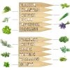 EINEMGELD Lot De 12 étiquettes Étiquettes De Plantes En Bambou Plante Tags Jardin Marqueurs Bambou Naturel Résistant Aux Intempéries Pour Graines Pot Herbes Fleurs Légumes -Accessoire de culture Soldes Boutique 61195093 1